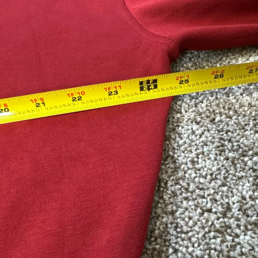 Lululemon Softstreme Perfectly Oversized Cropped Crewneck Pullover Size 6 Red